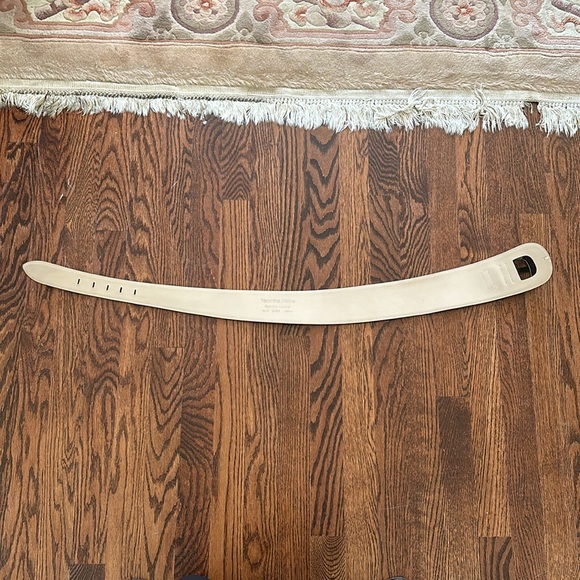 Veronika Maine Brown Leather Wide Belt Size M NEW - Picture 12 of 15